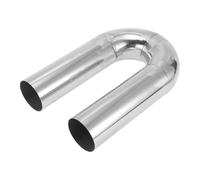 Motoforti 70mm/2.75" OD 180 Degree U-Bend Tube T304 Stainless Steel Mandrel Exhaust Pipe DIY Custom Car Modified Exhaust Pipe Tubing Piping 300mm/11.81" Length Silver Tone