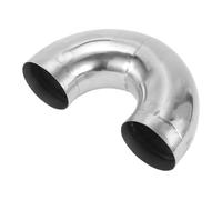 Motoforti 70mm/2.75" OD 180 Degree U-Bend Tube T304 Stainless Steel Mandrel Exhaust Pipe DIY Custom Car Modified Exhaust Pipe Tubing Piping 100mm/3.94" Length Silver Tone