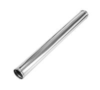Motoforti 80mm/3.15'' Inch OD Straight Exhaust Pipe DIY Custom Mandrel Tube 30" Length T304 Stainless Steel Car Modified Exhaust Pipe Tubing Piping with Bead Roll Silver Tone