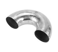Motoforti 89mm/3.5" OD 180 Degree U-Bend Tube T304 Stainless Steel Mandrel Exhaust Pipe DIY Custom Car Modified Exhaust Pipe Tubing Piping 100mm/3.94" Length Silver Tone