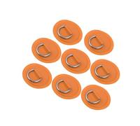 Motoforti 8pcs 8cm Orange D Ring Patch Pad PVC Stainless Steel for Surfboard Long-lasting