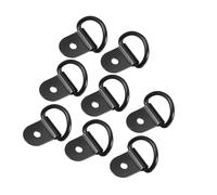 Motoforti 8pcs D Ring Tie Down Anchor 3mm Diameter for Trailer Truck Car Black Long-lasting