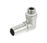 Motoforti 90 Degree Brass Fitting Hose Adapter 10mm 3/8" Barb to Male M10x1