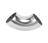 Motoforti 90 Degree Mandrel Bend Elbow Car Modified Exhaust Pipe Tubing Piping 1.5" Inch OD Thickness 1.2mm/18GA 38x100x1.2mm 201 Stainless Steel Silver Tone