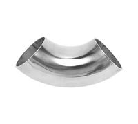 Motoforti 90 Degree Mandrel Bend Elbow Car Modified Exhaust Pipe Tubing Piping 2" Inch OD Thickness 1.2mm/18GA 51x145x1.2mm 201 Stainless Steel Silver Tone