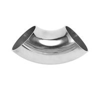 Motoforti 90 Degree Mandrel Bend Elbow Car Modified Exhaust Pipe Tubing Piping 2" Inch OD Thickness 1.5mm/16GA 51x125x1.5mm SS316 Stainless Steel Silver Tone