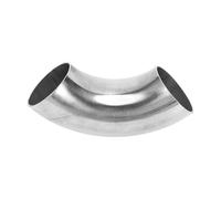 Motoforti 90 Degree Mandrel Bend Elbow Car Modified Exhaust Pipe Tubing Piping 2" Inch OD Thickness 1.2mm/18GA 51x160x1.2mm 201 Stainless Steel Silver Tone