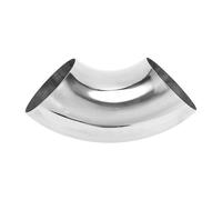 Motoforti 90 Degree Mandrel Bend Elbow Car Modified Exhaust Pipe Tubing Piping 3.5" Inch OD Thickness 1.2mm/18GA 89x215x1.2mm 201 Stainless Steel Silver Tone