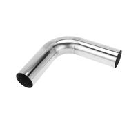 Motoforti 90 Degree Mandrel Exhaust Pipe DIY Custom Car Modified Exhaust Pipe Tubing Piping 57mm/2.25" OD 200mm/7.87" Length 304 Stainless Steel Silver Tone