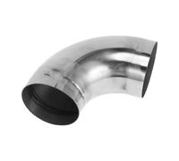 Motoforti 90 Degree Mandrel Exhaust Pipe DIY Custom Car Modified Exhaust Pipe Tubing Piping 80mm/3.15" OD 100mm/3.94" Length 304 Stainless Steel Silver Tone