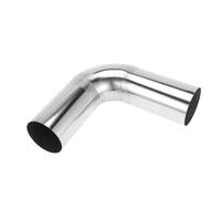 Motoforti 90 Degree Mandrel Exhaust Pipe DIY Custom Car Modified Exhaust Pipe Tubing Piping 89mm/3.5" OD 200mm/7.87" Length 304 Stainless Steel Silver Tone