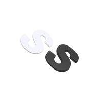 Motoforti Black Metal S Letter Shaped Car Alphabet Sticker Emblem Badge Decal Long-lasting