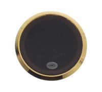 Motoforti Car Clock Gold Tone Red Light Analog Clock for Car Round Glass Metal 46x46x11mm 1 Pcs