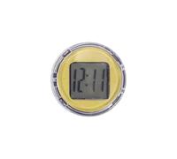 Motoforti Car Clock Light Yellow Analog Clock for Car Round ABS 2.6x2.6x1cm Sticky Display Time 1 Pcs