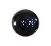 Motoforti Car Clock Red Circle White Light Analog Clock for Car Round ABS/Rubber 3.8x3.8x0.9cm Sticky Water Proof/Display Time 1 Pcs