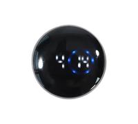 Motoforti Car Clock White Circle White Light Analog Clock for Car Round ABS/Rubber 3.8x3.8x0.9cm Sticky Water Proof/Display Time 1 Pcs