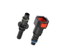 Motoforti Car Fuel Line Hose Quick Release Connector Kit Straight 5/16" 7.89mm SAE to 5/16" 8mm Disconnect Hose Plastic Red Long-lasting