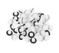 Motoforti Door Trim Panel Clips Fastener Rivet, Door Trim Panel Clip with Sealer, for Mazda 3 2004-2009, Plastic, No.GJ6R68ABX, Black White, 50 Pcs