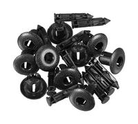 Motoforti Front Bumper Grille Radiator Air Deflector Support Clip, for Volvo S40 2000-2012, Plastic, No.3533394/9046707076C0, Black, 10 Pcs