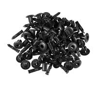 Motoforti Front Bumper Grille Radiator Air Deflector Support Clip, for Volvo S90 2017-2023, Plastic, No.3533394/9046707076C0, Black, 50 Pcs