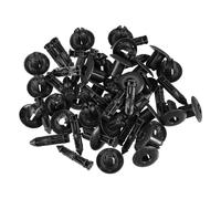 Motoforti Front Bumper Grille Radiator Air Deflector Support Clip, for Volvo V60 2014-2018, Plastic, No.3533394/9046707076C0, Black, 30 Pcs