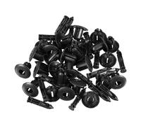 Motoforti Front Bumper Grille Radiator Air Deflector Support Clip, for Volvo XC60 2010-2017, Plastic, No.3533394/9046707076C0, Black, 25 Pcs