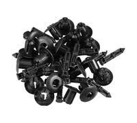 Motoforti Front Bumper Grille Radiator Air Deflector Support Clip, for Volvo XC90 2003-2023, Plastic, No.3533394/9046707076C0, Black, 20 Pcs