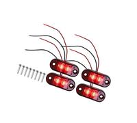 Motoforti Front Rear Side Marker Light 2 LED for Truck Camper Red (Set of 4) Long-lasting