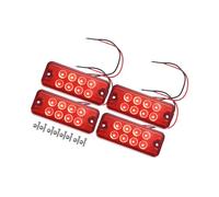 Motoforti Front Rear Side Marker Light 8 LED 3.94" for Truck Red (Set of 4) Long-lasting