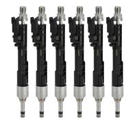 Motoforti Fuel Injector, Fuel Injection Nozzle, for BMW 335i 3.0 14-15, Plastic, No.13647639994, Black, 6pcs