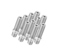 Motoforti M12x1.5 to M12x1.5 Rim Stud for BMW - 10 Pcs Silver Tone Long-lasting