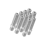 Motoforti M12x1.5 to M12x1.5 Wheel Stud for BMW - 10pcs Silver Tone Long-lasting