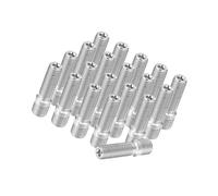 Motoforti M14x1.5 to M12x1.5 Wheel Stud for VW - 20pcs Silver Tone Long-lasting