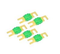 Motoforti Mini ANL Fuses 30A / Audio CD Fuse for Car / 5 Pcs Gold Tone Green Long-lasting