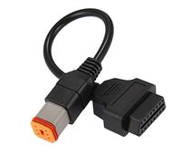 Motoforti Motorcycle 6Pin to OBD2 Diagnostic Scanner Cable 16Pin to 6Pin