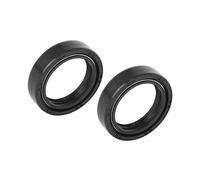 Motoforti Motorcycle Front Fork Shock Oil Seal, for GN125, Nitrile Butadiene Rubber, Black, 2 Pc
