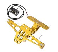 Motoforti Motorcycle License Plate Bracket Fender Eliminate Kit Gold Tone