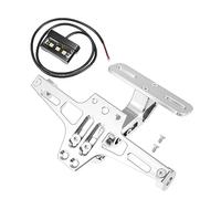 Motoforti Motorcycle License Plate Bracket Fender Eliminate Kit Silver Tone