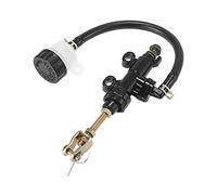 Motoforti Rear Brake Master Cylinder Pump with Reservoir for Motorcycle Black