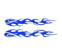 Motoforti Reflective Bumper Decal Blue Square Colorful Flame Reflective Car Sticker Personalized Decoration Vehicle Body or Door or Window