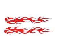 Motoforti Reflective Bumper Decal Red Square Colorful Flame Reflective