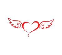 Motoforti Reflective Bumper Decal Red Square Heart Shaped -Pattern Reflective Car Sticker Personalized Decoration Vehicle Body or Door or Window