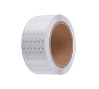 Motoforti Reflective Tape, 1cmx8m, Weather Resistant, PVC, Silver Tone