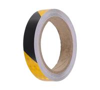 Motoforti Reflective Tape, 2cmx8m, Weather Resistant, PVC, Black and Yellow