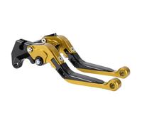 Motoforti Short Long Brake Clutch Levers for Yamaha MT125 2014-2021 6 Position Motorcycle Handlebar Brake Lever Aluminum Alloy Gold Tone Head Black Handle