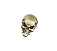 Motoforti Skeleton Skull Bone Style Car Emblem Badge 3D Sticker Gold Tone Long-lasting
