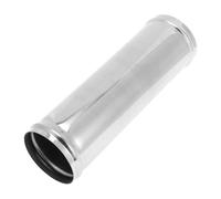 Motoforti Straight Exhaust Pipe Tube with Bead Roll DIY Custom Car Modified Exhaust Pipe Tubing Piping 2.75" OD 10" End Length T304 Stainless Steel Silver Tone