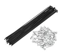 Motoforti Universal Bicycle Spokes Bike Wheel Spokes 14G 255mm Length Carbon Steel Black 1 Set