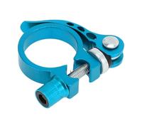 Motoforti Universal Bike Bicycle Seat Post Clamp Seatpost Collar, 31.8mm, Quick Release, Aluminum Alloy, Blue