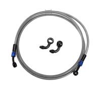 Motoforti Universal Brake Hose Line, Silicone Aluminum, Silver Tone Blue, 1 Pcs